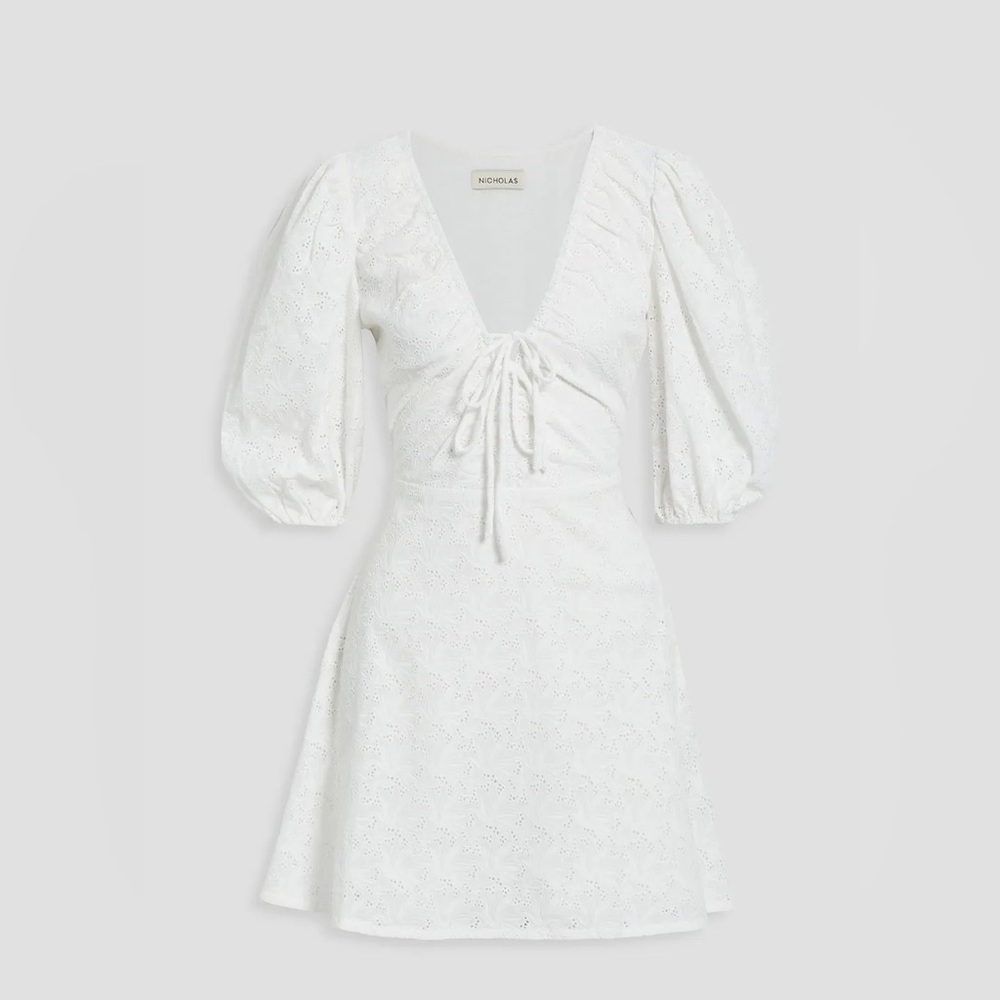 Nicholas White Eyelet Danni Dress